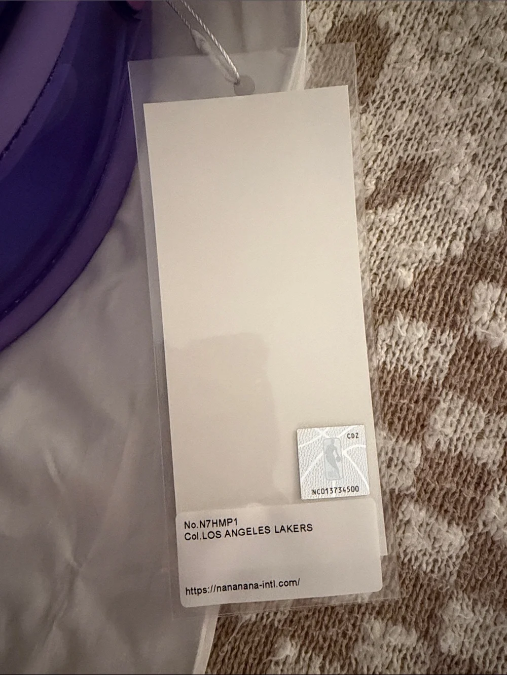 NBA Purple and Yellow Kids Clear Circle Bag